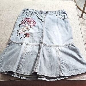 Jeanolgy Collection Denim Skirt blue/gray size 8